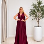 ΦΟΡΕΜΑ MAXI V CORSET BORDEAUX