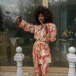 Goldray yellow satin co-ord set