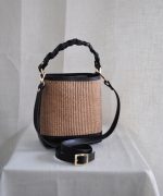 Bucket bag Raffia & leather details - Image 4