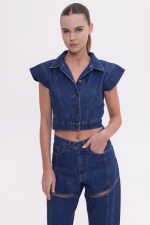Rosalia Vest Mid Blue