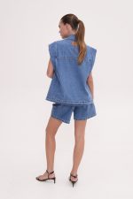 Blair Jacket Mid Blue - Image 2