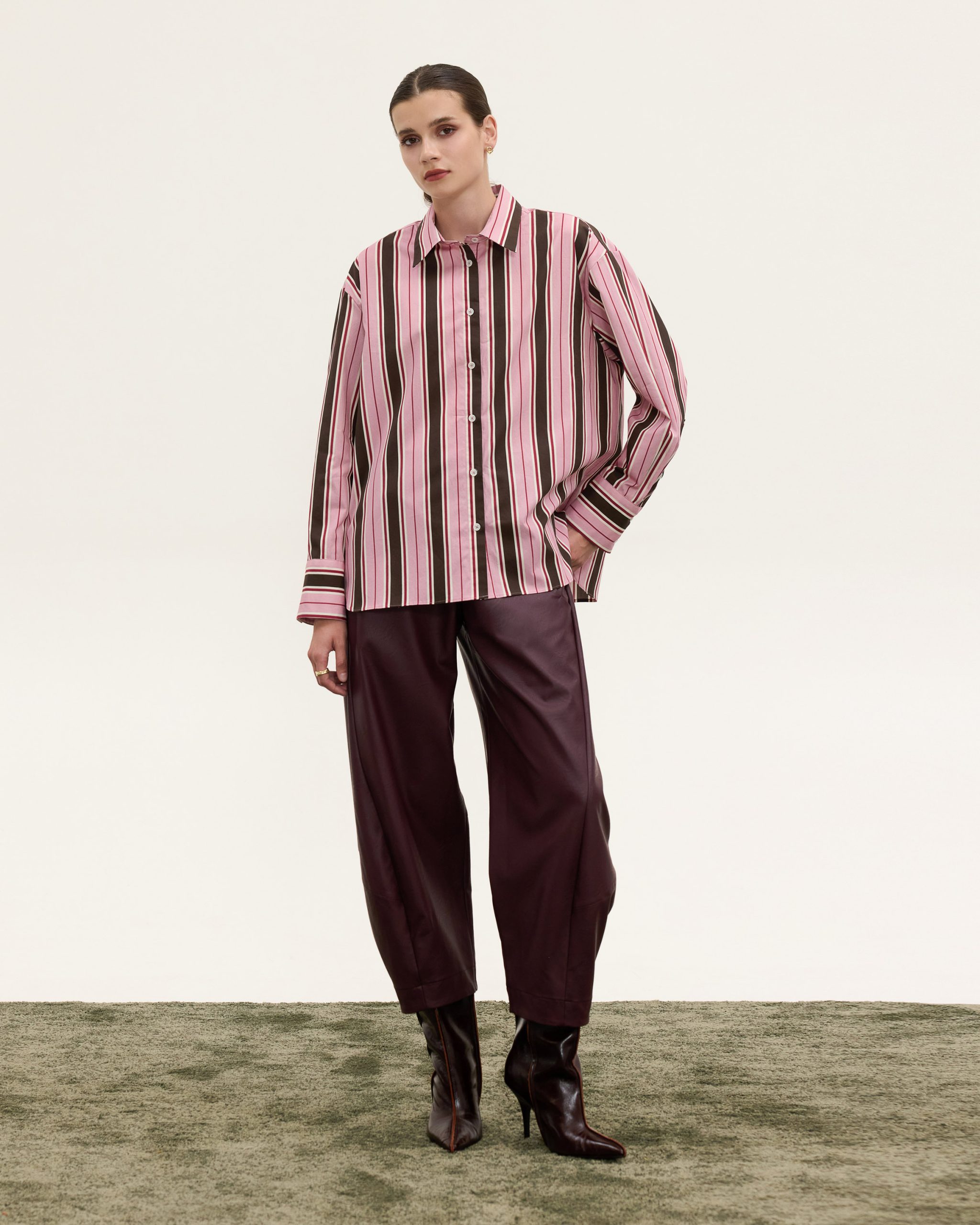 innocentfw2710518 ΠΟΥΚΑΜΙΣΟ ΡΙΓΑ OVERSIZED - Image 1