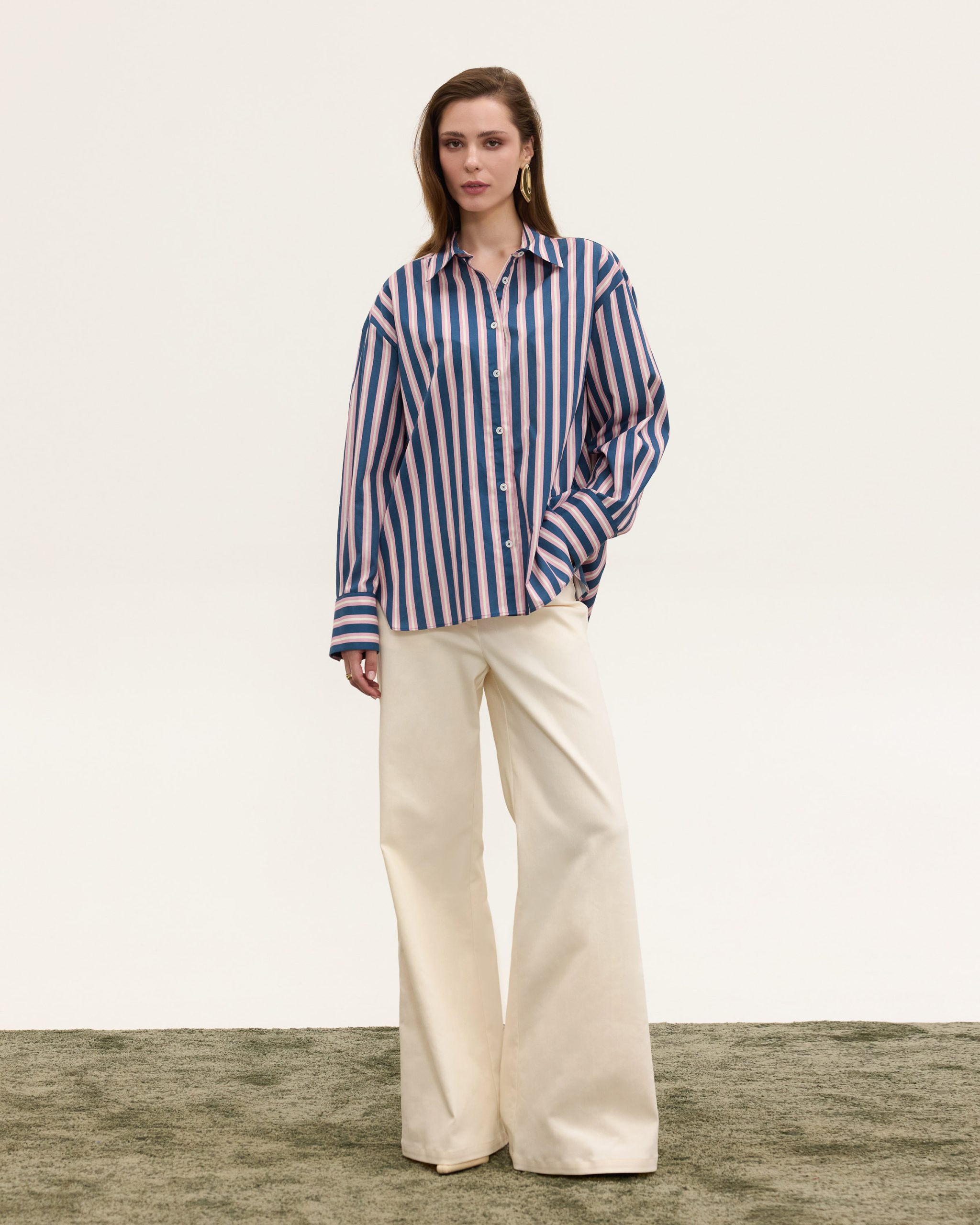 innocentfw279150 ΠΟΥΚΑΜΙΣΟ ΡΙΓΑ OVERSIZED - Image 1