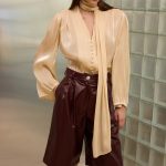 Naomi Eco Leather Bermuda Burgundy