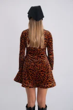 Tortoise Velvet Dress - Image 3