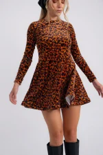 Tortoise Velvet Dress - Image 2