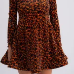 Tortoise Velvet Dress