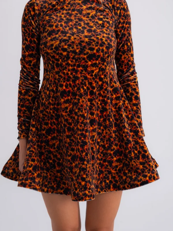 Tortoise Velvet Dress